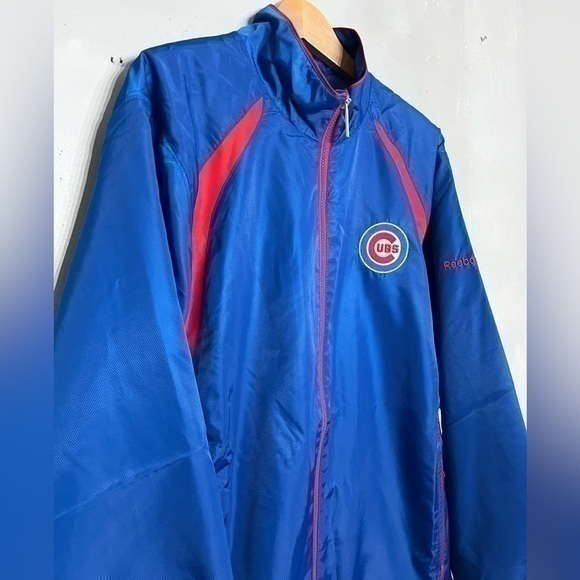 REEBOK | Chicago Cubs MLB full zip windbreaker jacket baseball blue -  size L - Picture 3 of 10